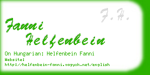 fanni helfenbein business card